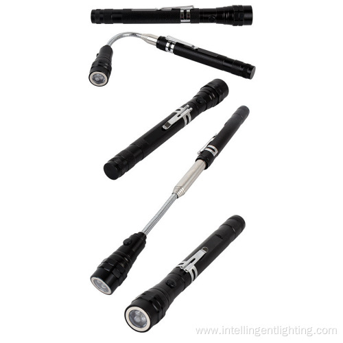 Aluminum Alloy 3 LED Flexible Telescopic Flashlight